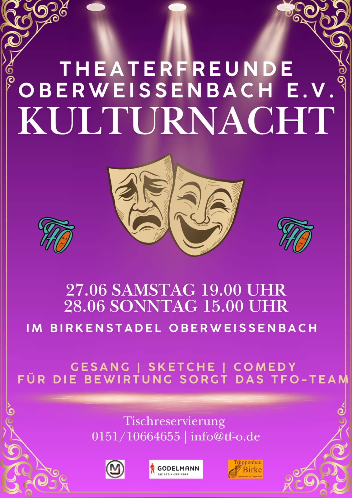 Kulturnacht Informatives Plakat zur Kulturnacht der Theaterfreunde Oberweißenbach